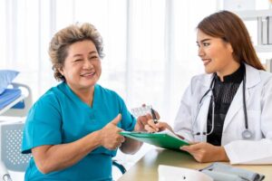 happy patient and doctor