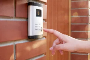 Advanced IP Door Bell System installed in a Dubai smart home entrance in 2025