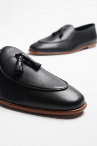 black loafers