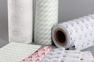 tissue paper with logos